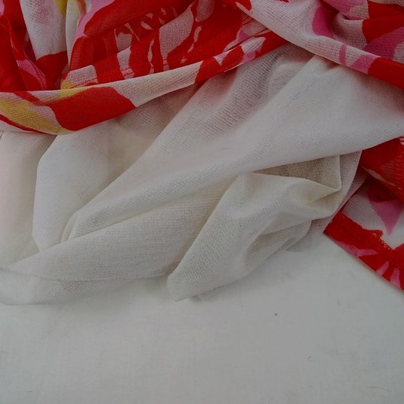 New York Co Floral Women's Short Sleeve Lined Blouse X-Large - Picture 5 of 5